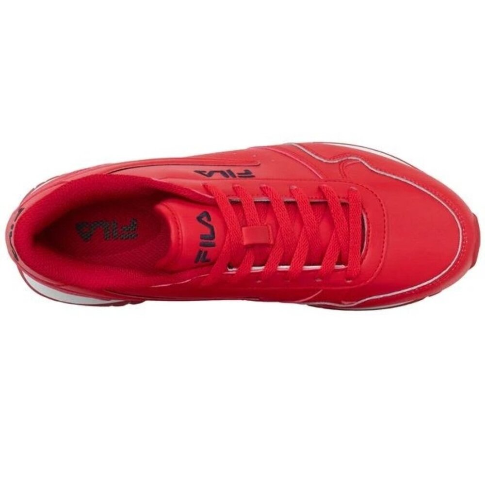 FILA Women's Sneakers RED Low-Top Classic Retro Style 5RM01999-647 White Size 9 - Picture 3 of 8